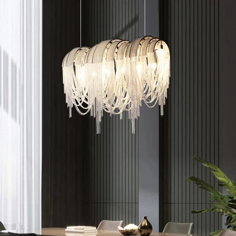 Teresa Cadena Chain Tassel Dining Room Chandelier