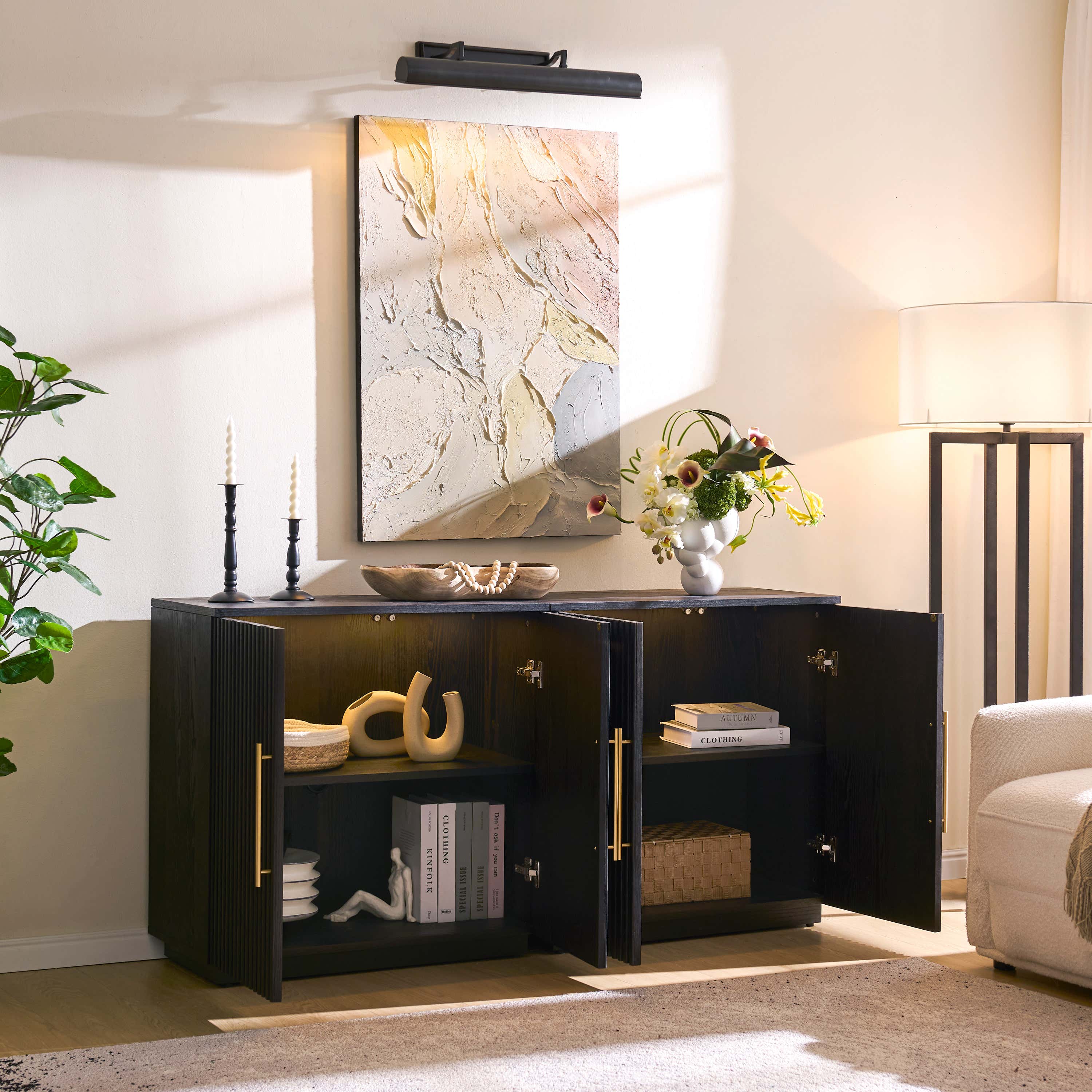 Holt 63″ Solid Oak Console(Set of 2)