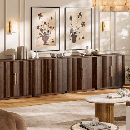 Holt 126″ Solid Oak Console(Set of 4)