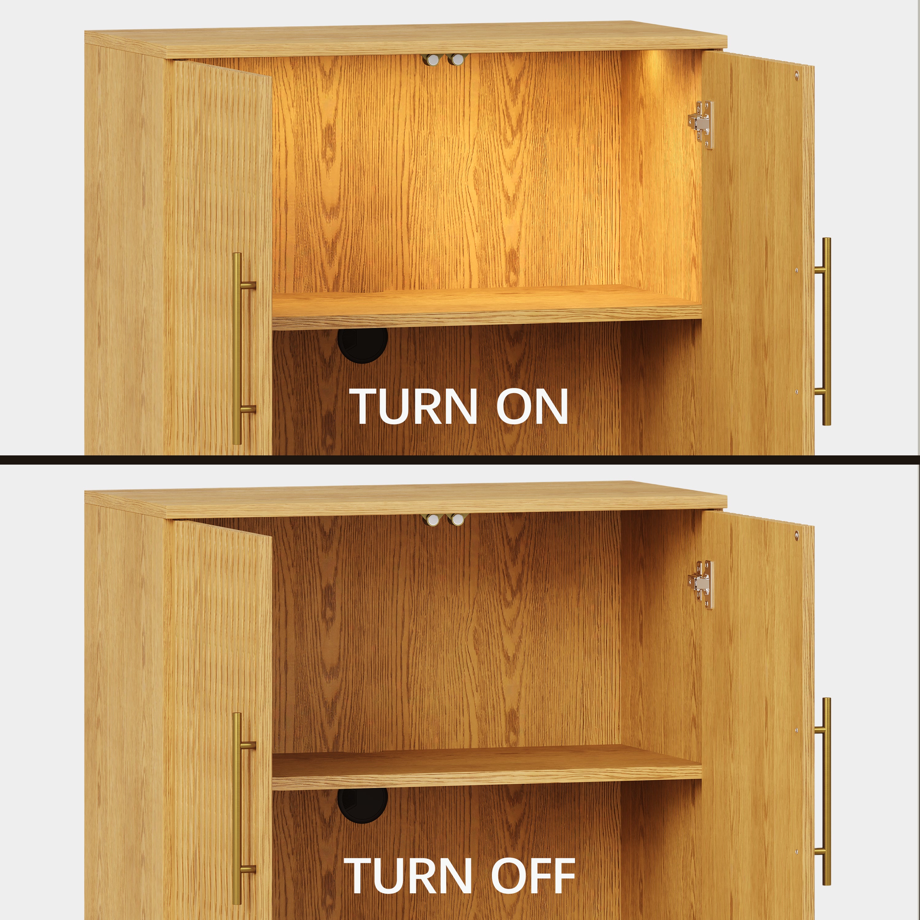 Holt 63″ Oak Media Console(Set of 2)