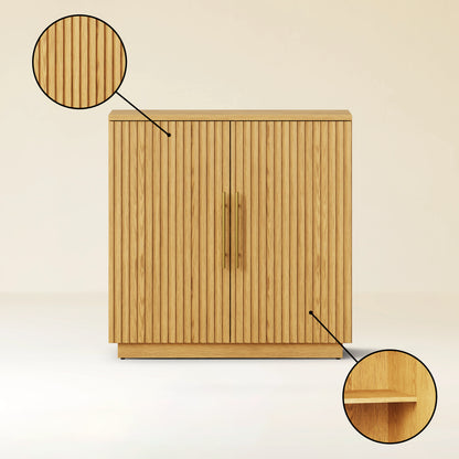 Holt 63″ Oak Media Console(Set of 2)