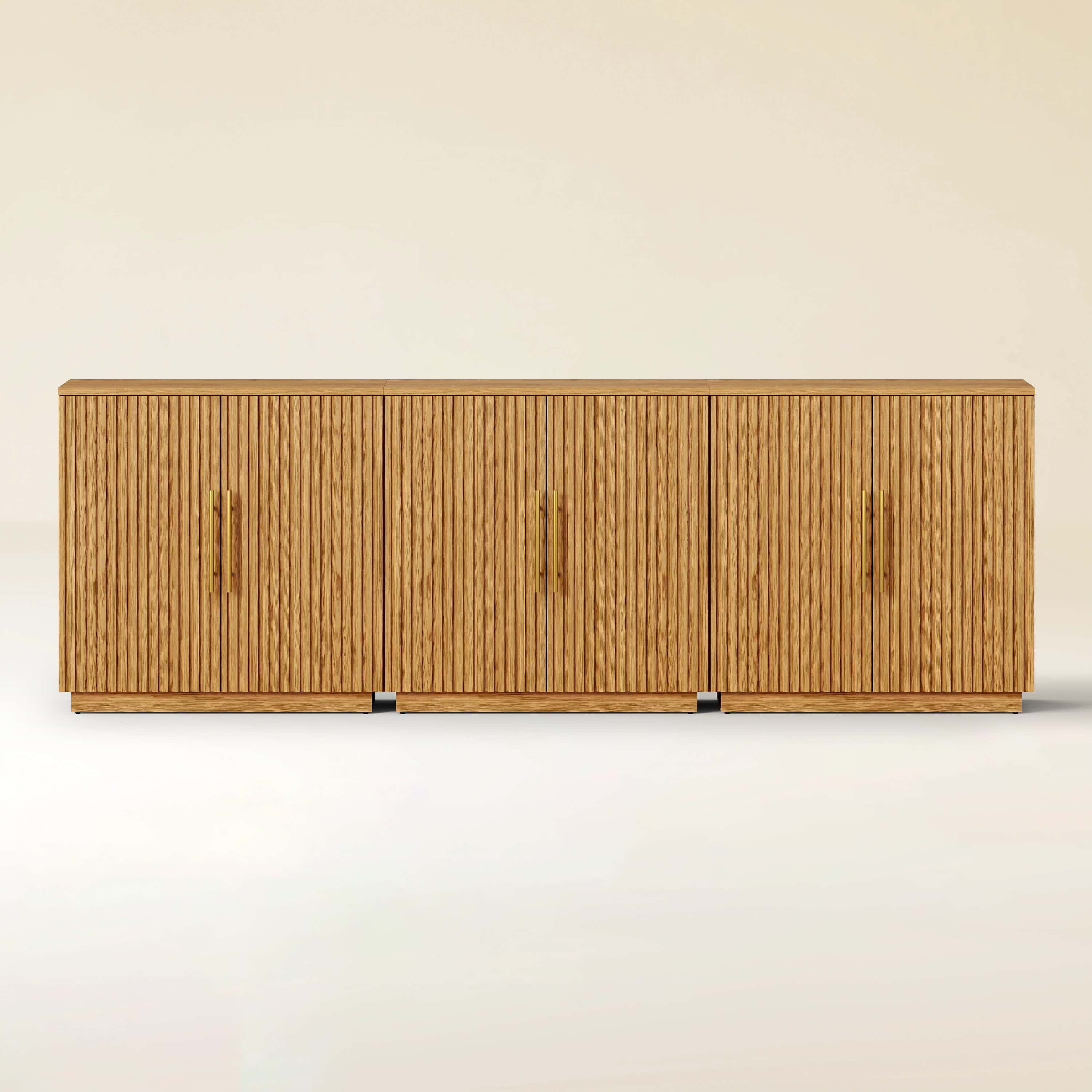 Holt 95″ Solid Oak Console(Set of 3)