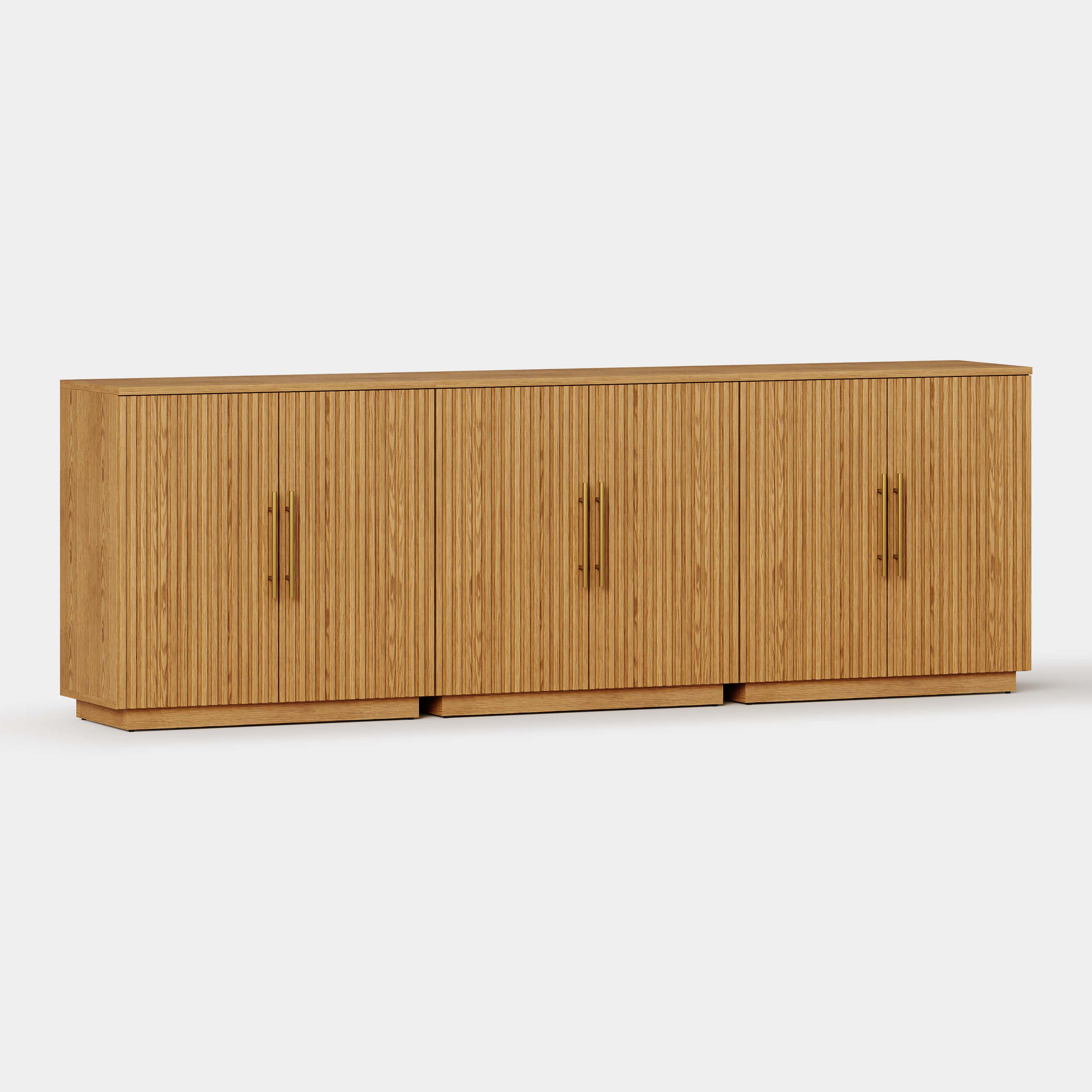 Holt 95″ Solid Oak Console(Set of 3)