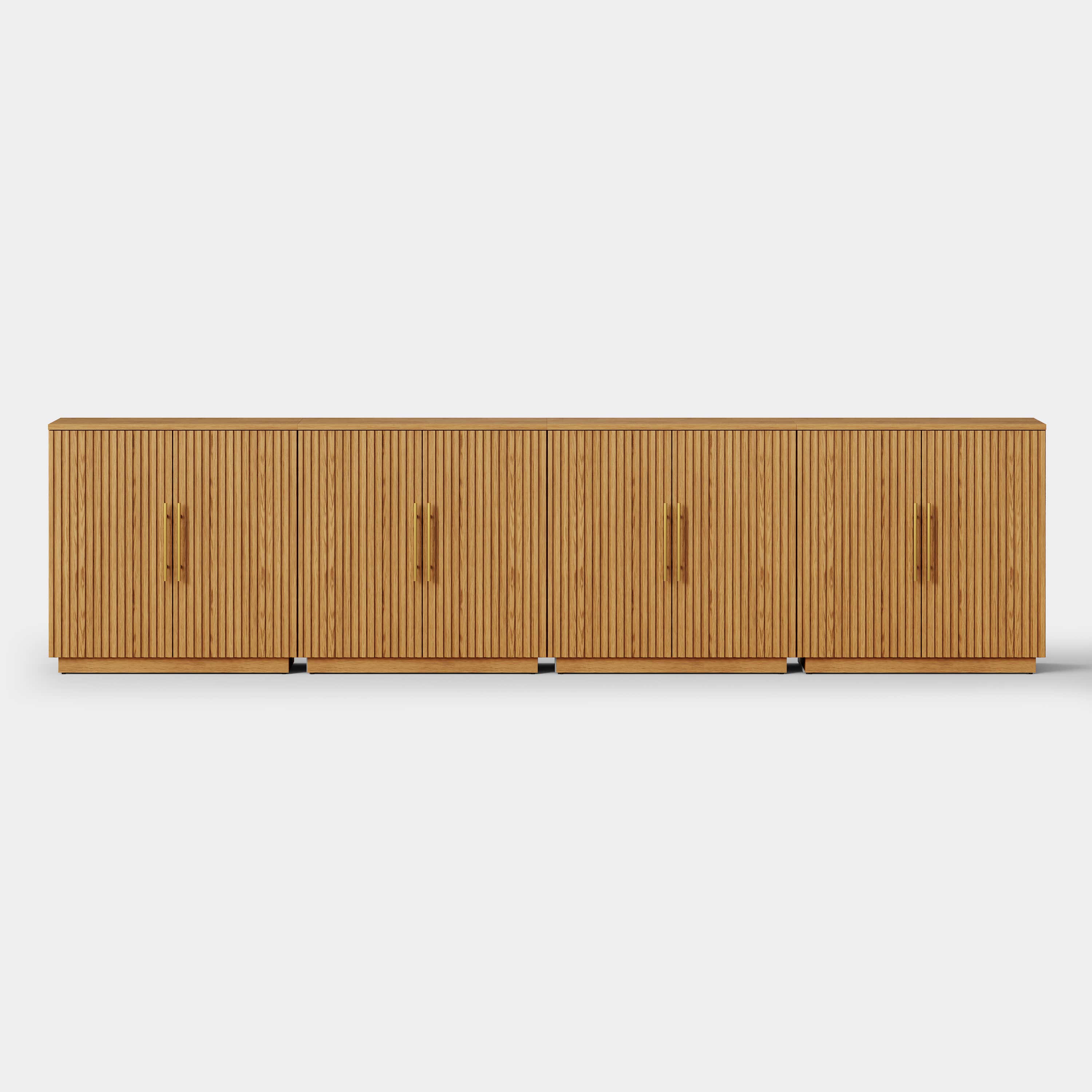 Holt 126″ Solid Oak Console(Set of 4)