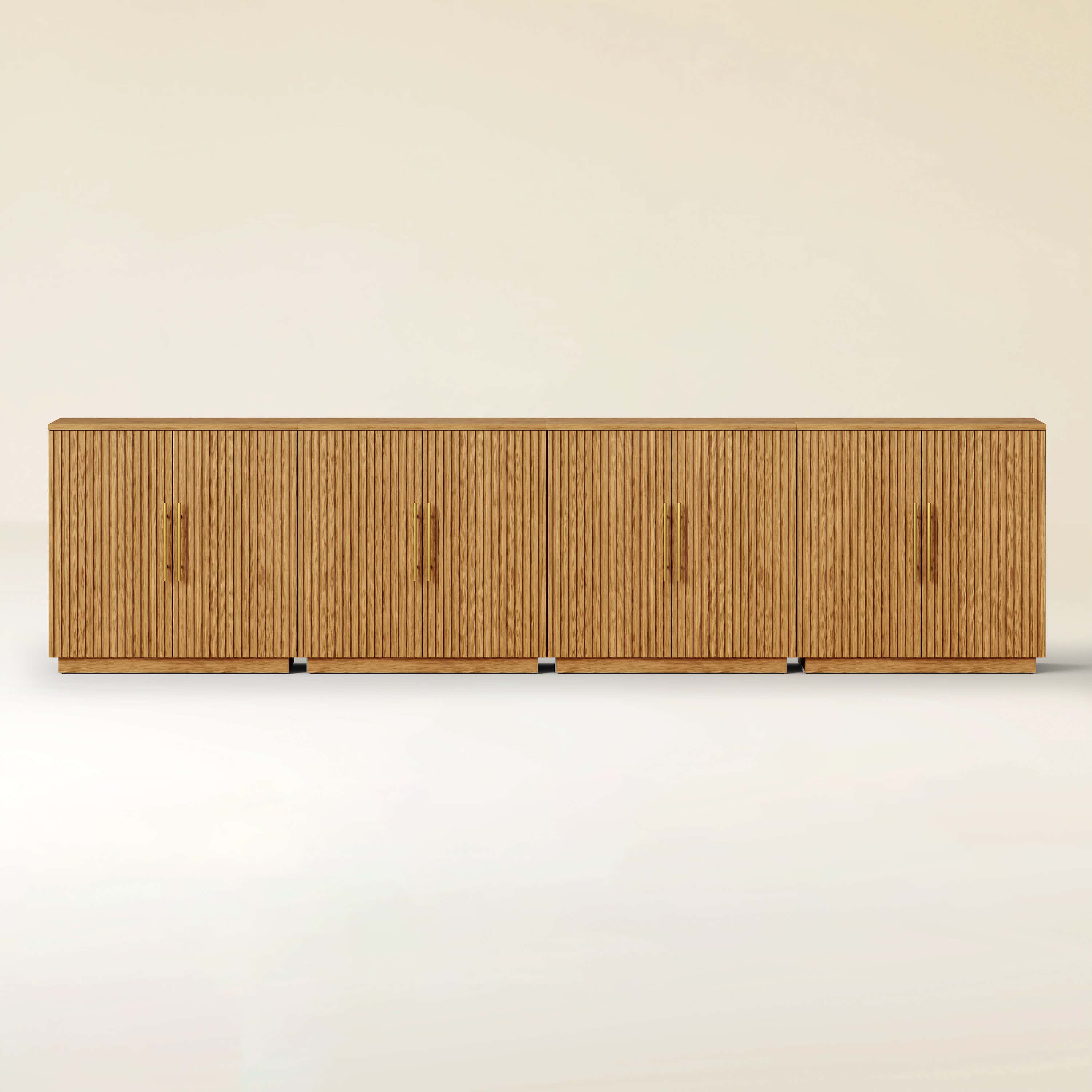 Holt 126″ Solid Oak Console(Set of 4)