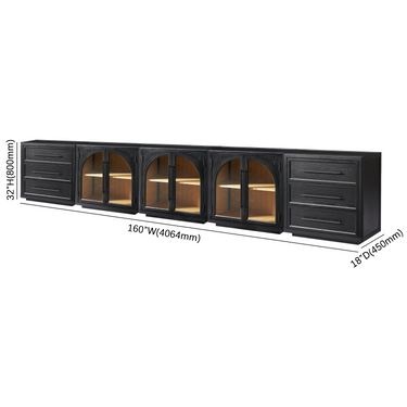 Alvar Arched 157.5″ Oak Modular Media Console(Set of 5)