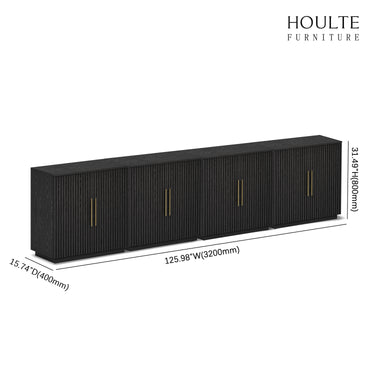 Holt Oak Media Console(Set of 4)