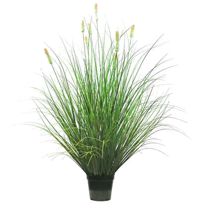 Artificial 8-Head Short Pine Grass with Curved Onion Grass Bonsai 110cm H