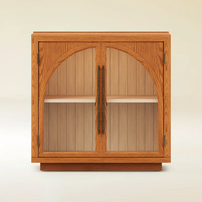 Alvar Arched 32″  Oak Storage Cabinet