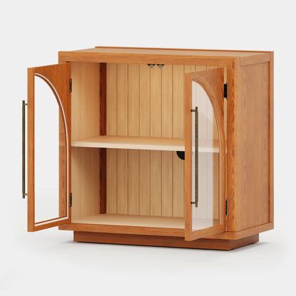 Alvar Arched 32″  Oak Storage Cabinet