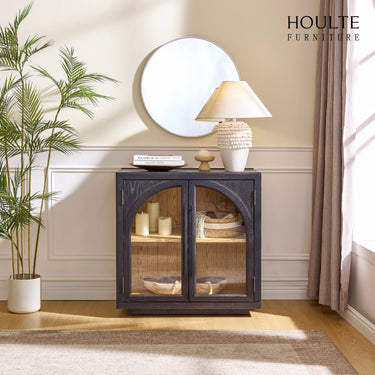 Alvar Arched 31.5″  Oak Storage Cabinet