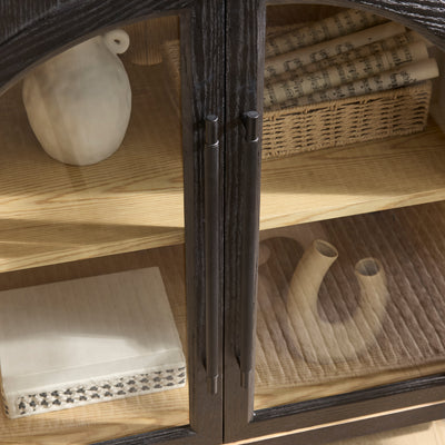 Alvar Arched 61″ Oak Media Console(Set of 2)