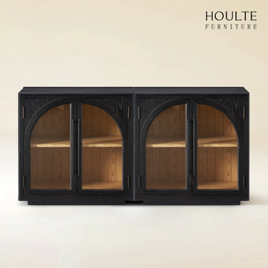 Alvar Arched 63″ Oak Media Console(Set of 2)