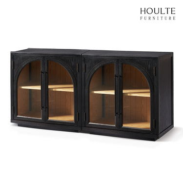 Alvar Arched 63″ Oak Media Console(Set of 2)
