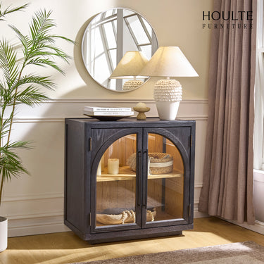 Alvar Arched 31.5″  Oak Storage Cabinet