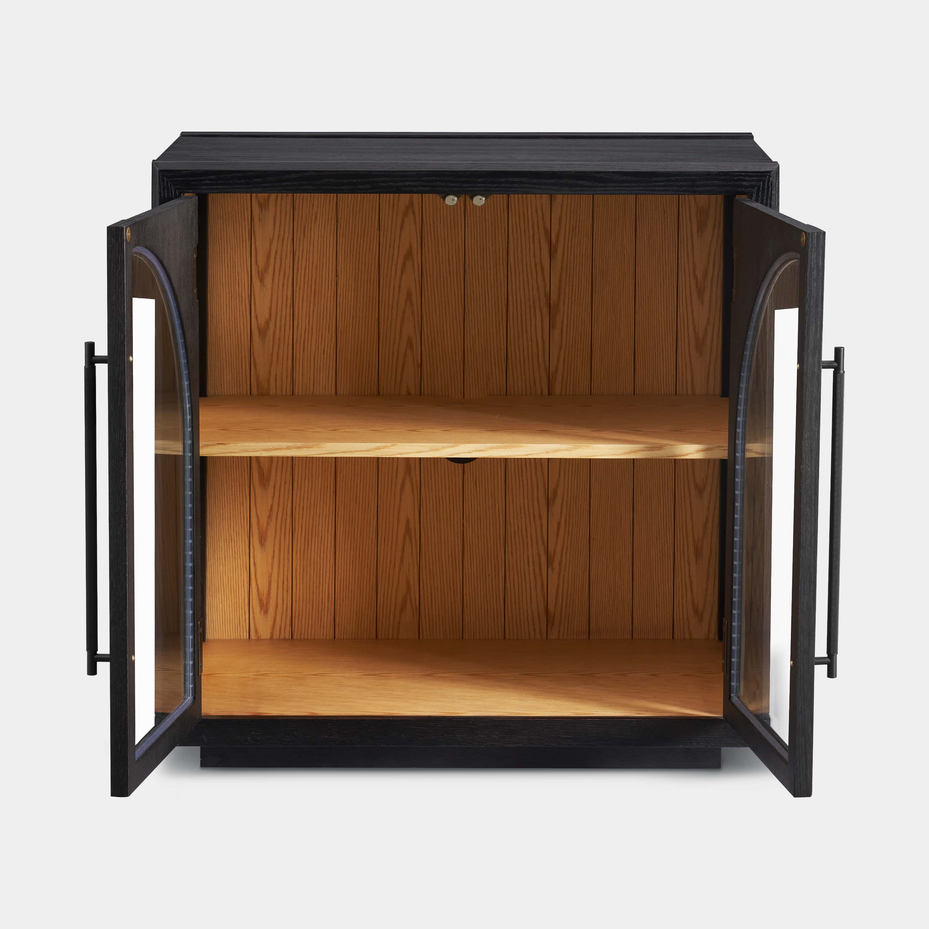 Alvar Arched 126″ Oak Media Console(Set of 4)