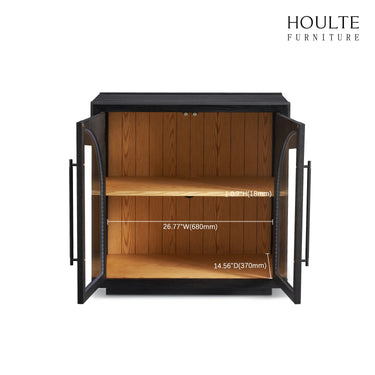 Alvar Arched 31.5″  Oak Storage Cabinet