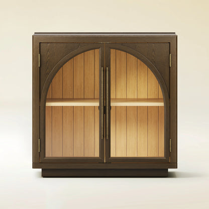 Alvar Arched 32″  Oak Storage Cabinet