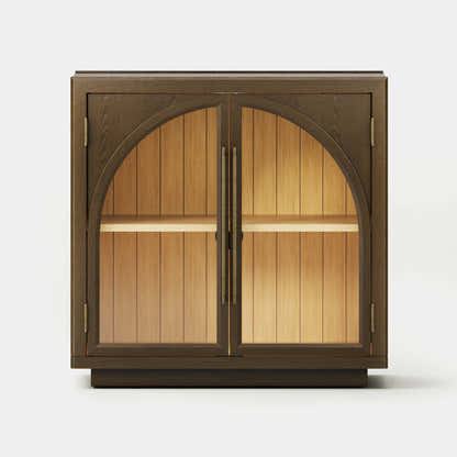 Alvar Arched 126″ Oak Media Console(Set of 4)