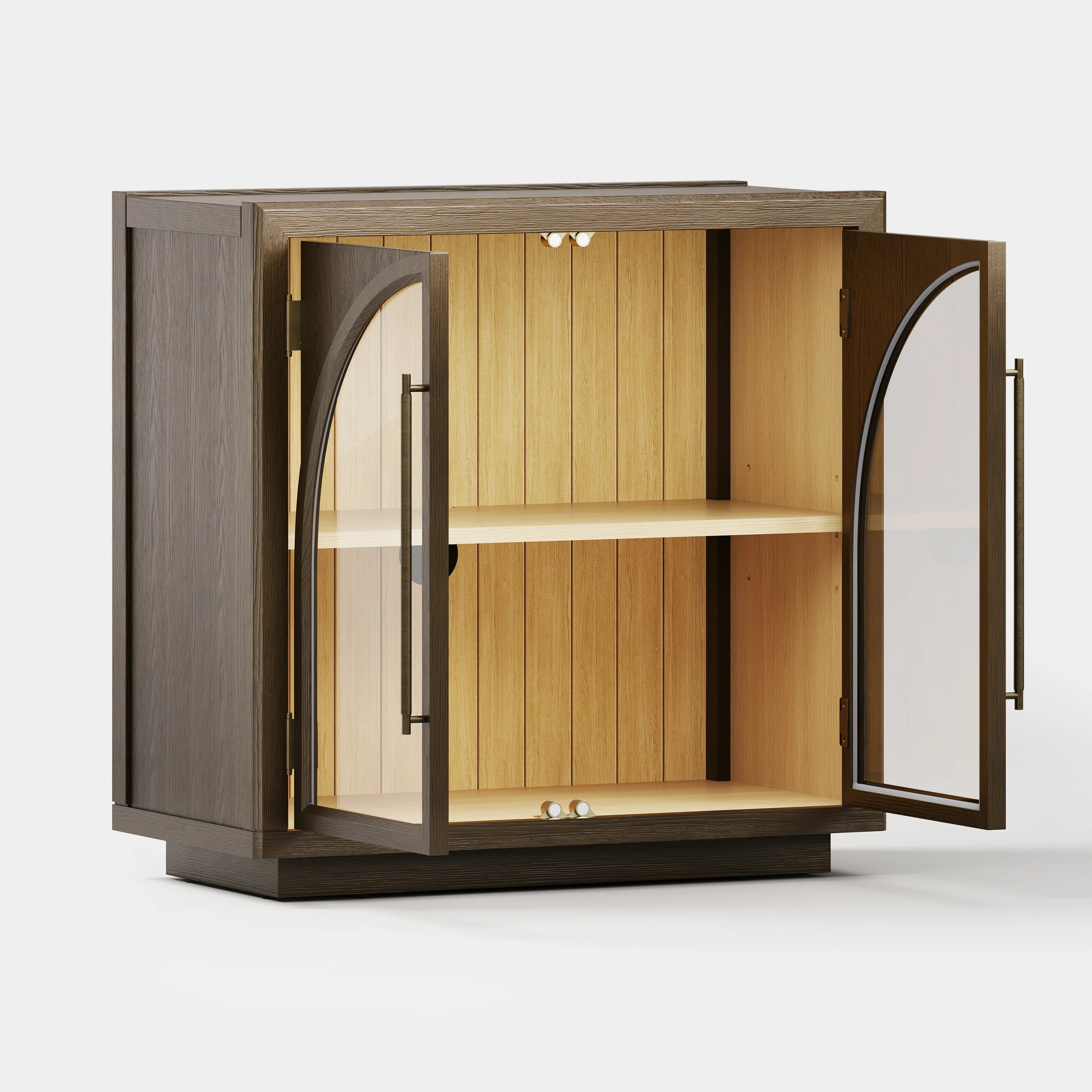 Alvar Arched 32″  Oak Storage Cabinet