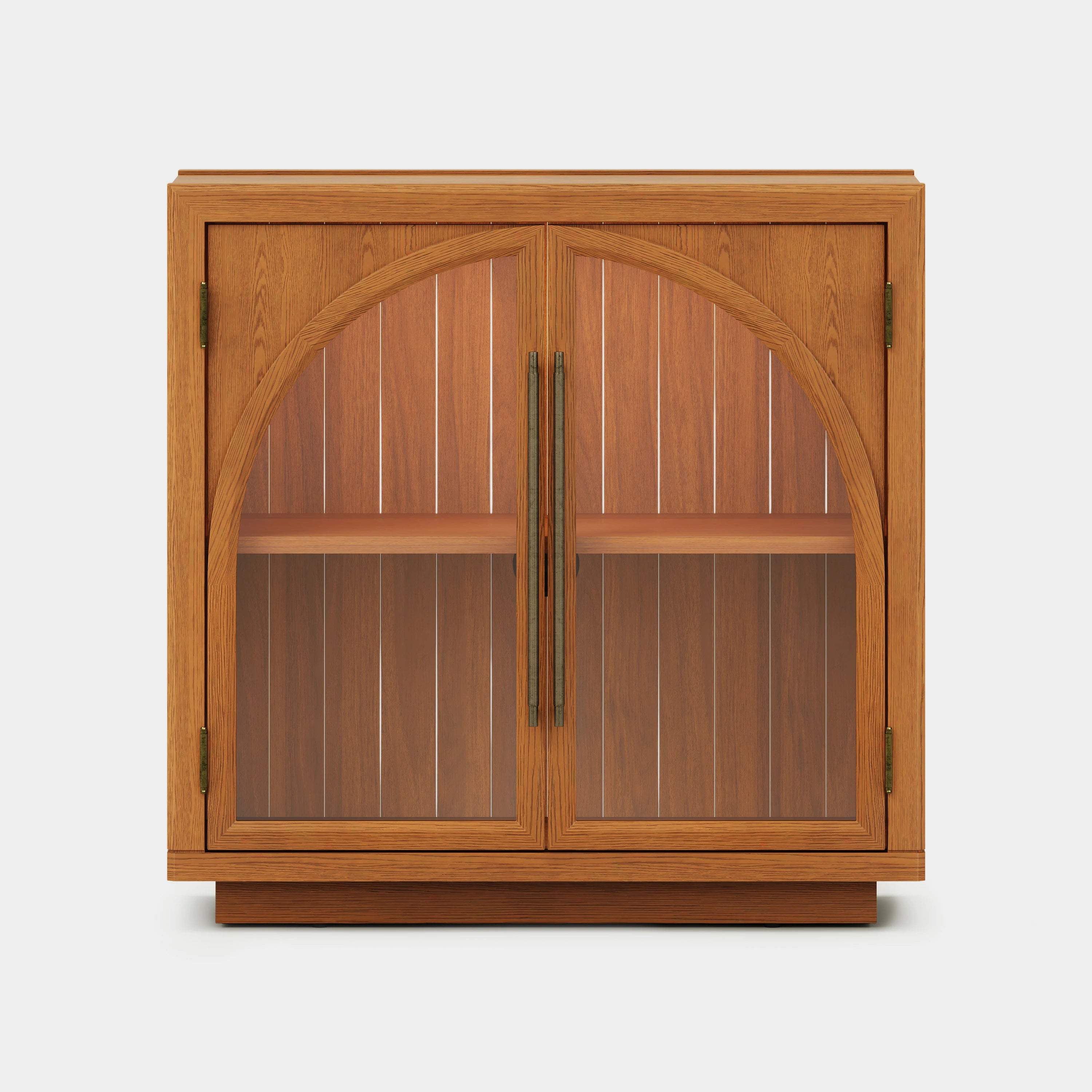 Alvar Arched 95″ Oak Media Console(Set of 3)