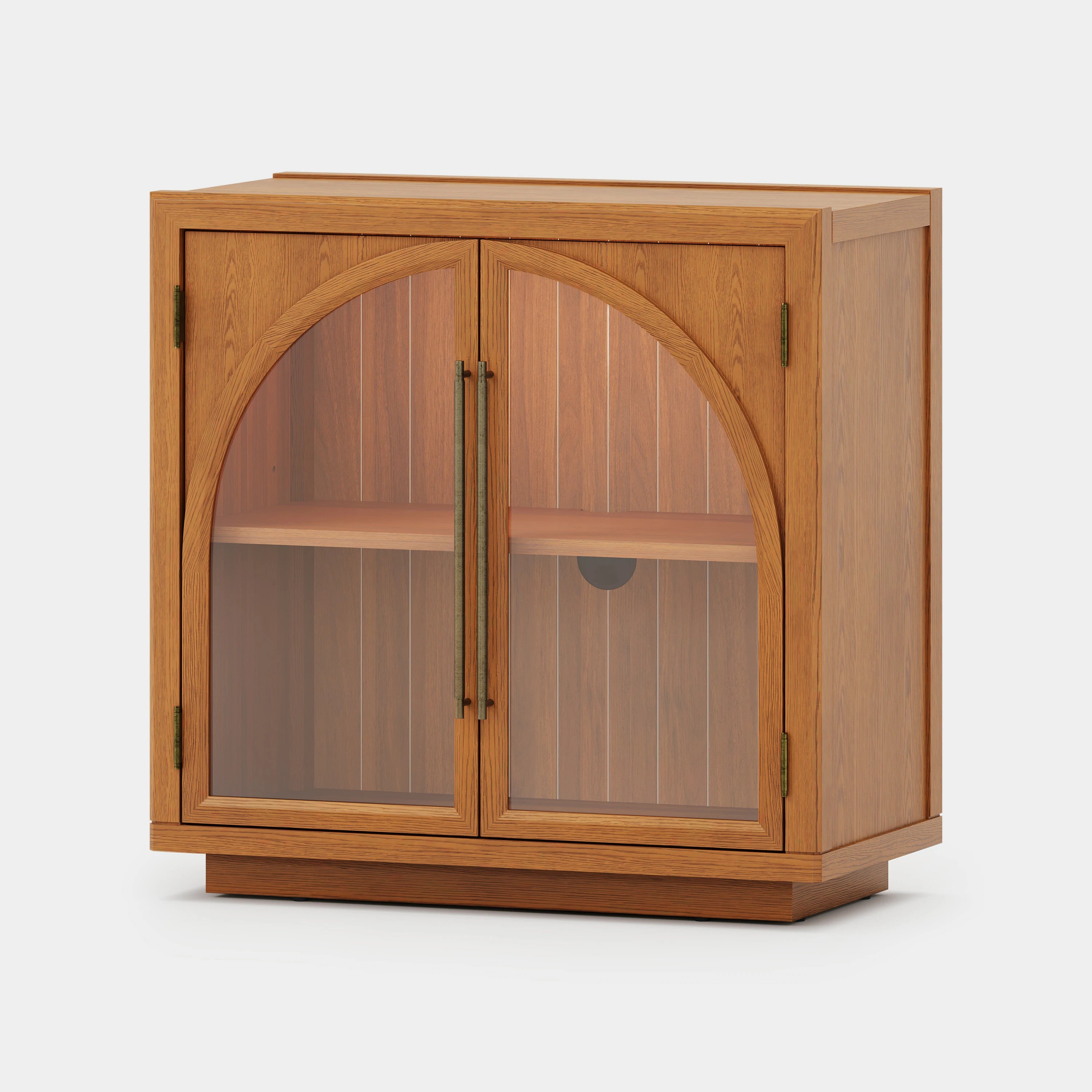 Alvar Arched 32″  Oak Storage Cabinet
