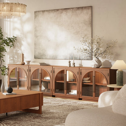 Alvar Arched 32″  Oak Storage Cabinet