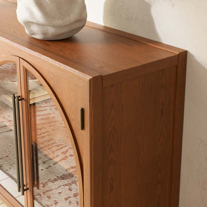 Alvar Arched 32″  Oak Storage Cabinet