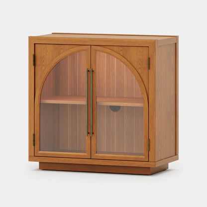 Alvar Arched 63″ Oak Media Console(Set of 2)