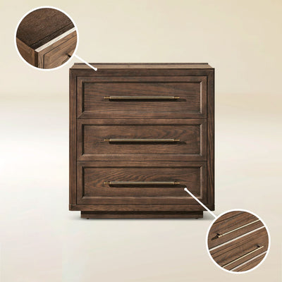 Alvar 30″ Oak 3-Drawer Chest