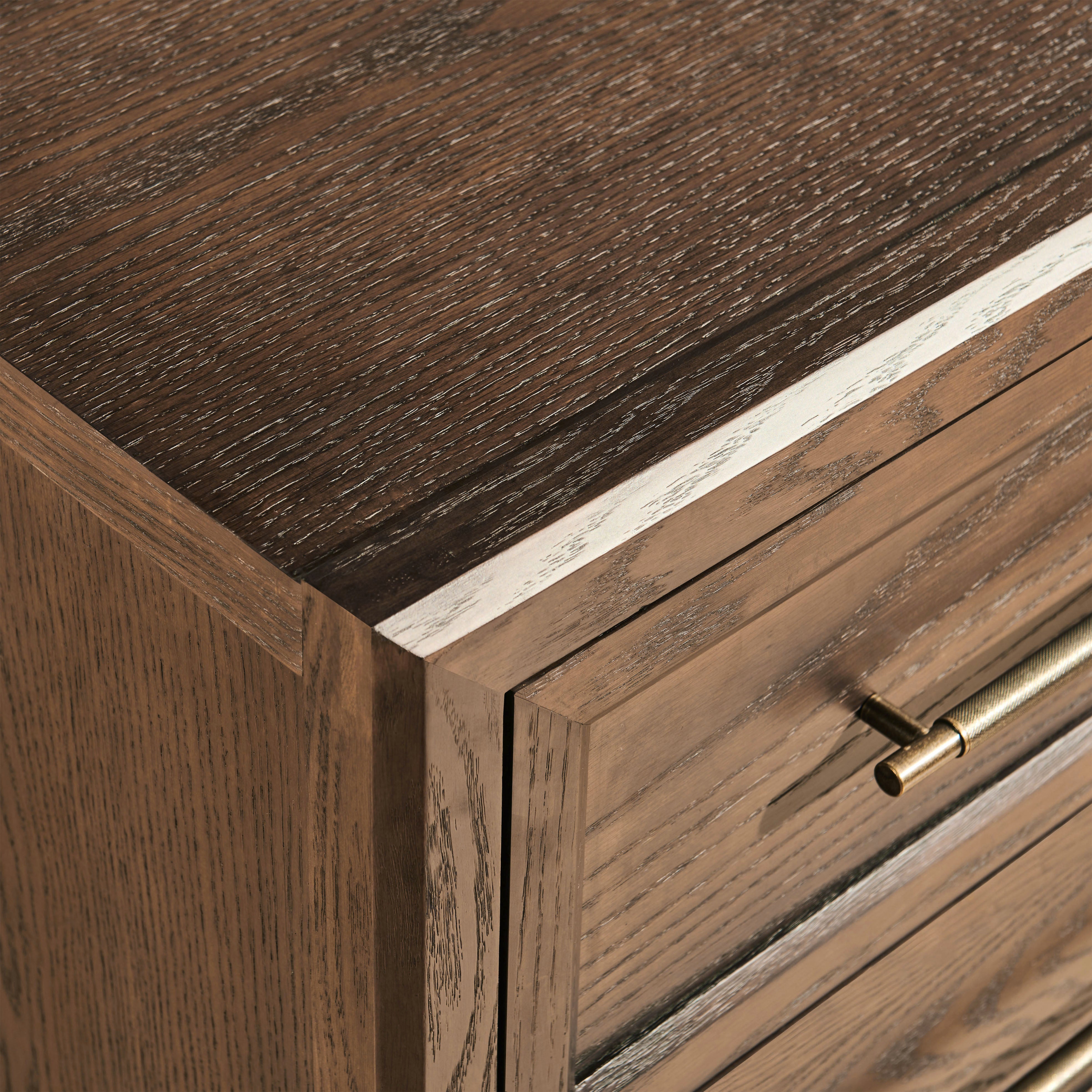 Alvar 61″ Oak 6-Drawer Chest(Set of 2)