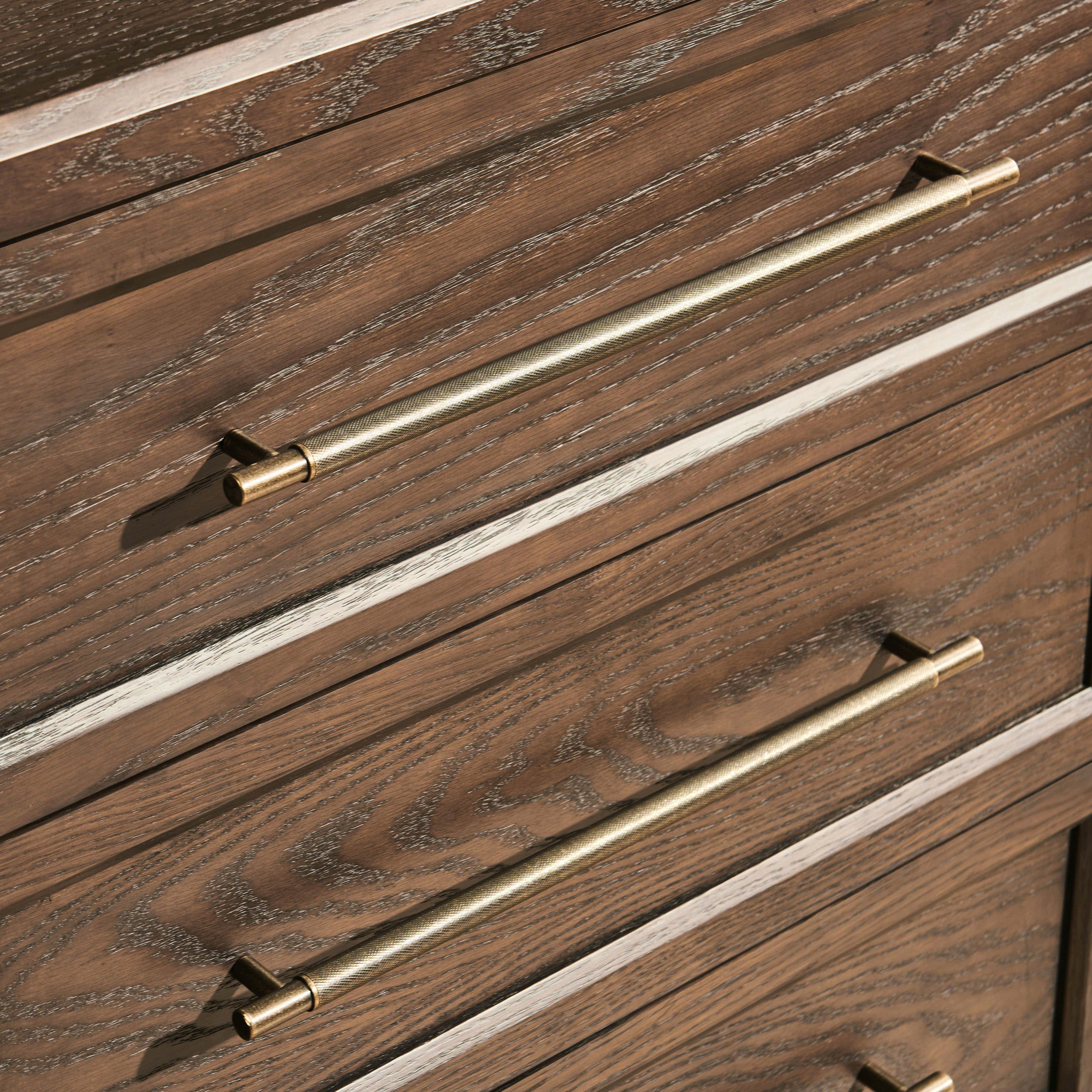 Alvar 126″ Oak 12-Drawer Chest(Set of 4)