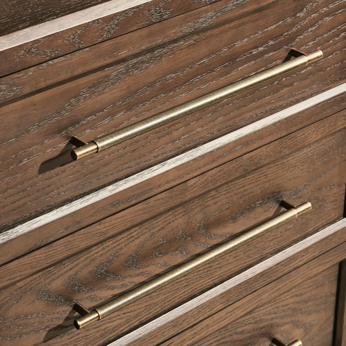 Alvar 121″ Oak 12-Drawer Chest(Set of 4)