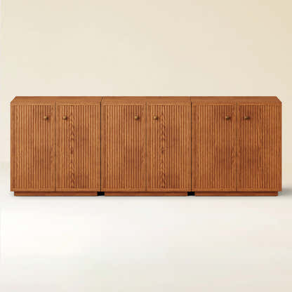 Avery Oak Modular Media Console 90"W(Set of 3)