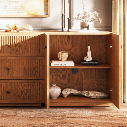 Avery Oak Sideboard (Set of 3) 90"W