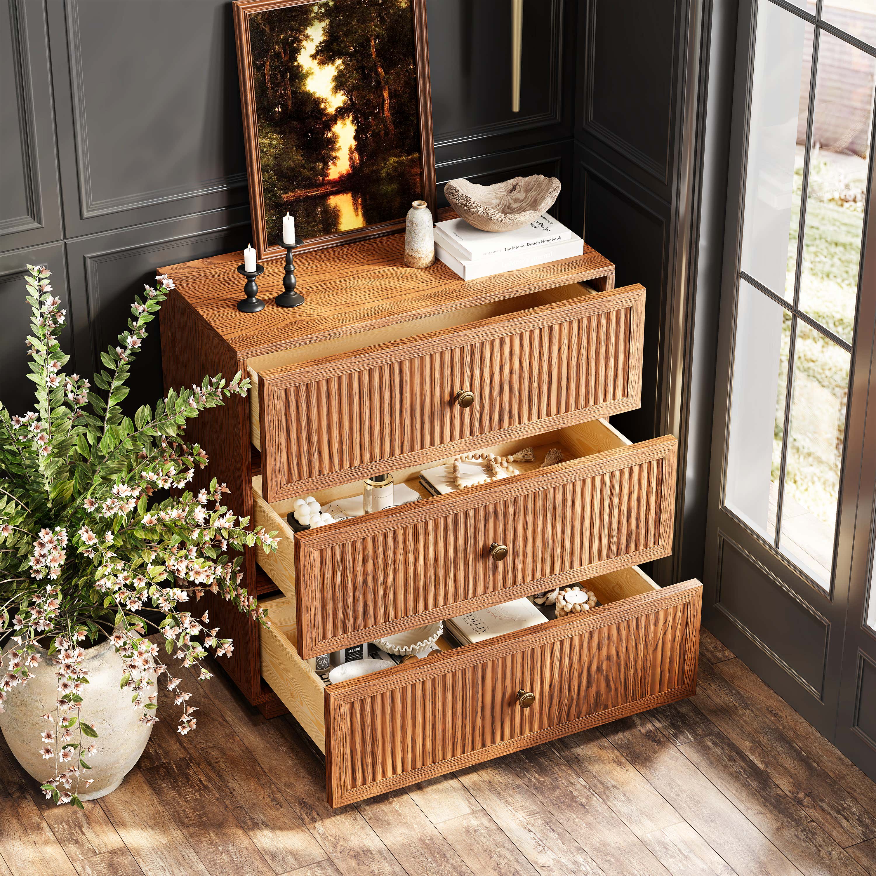 Avery Oak Drawer 30"W