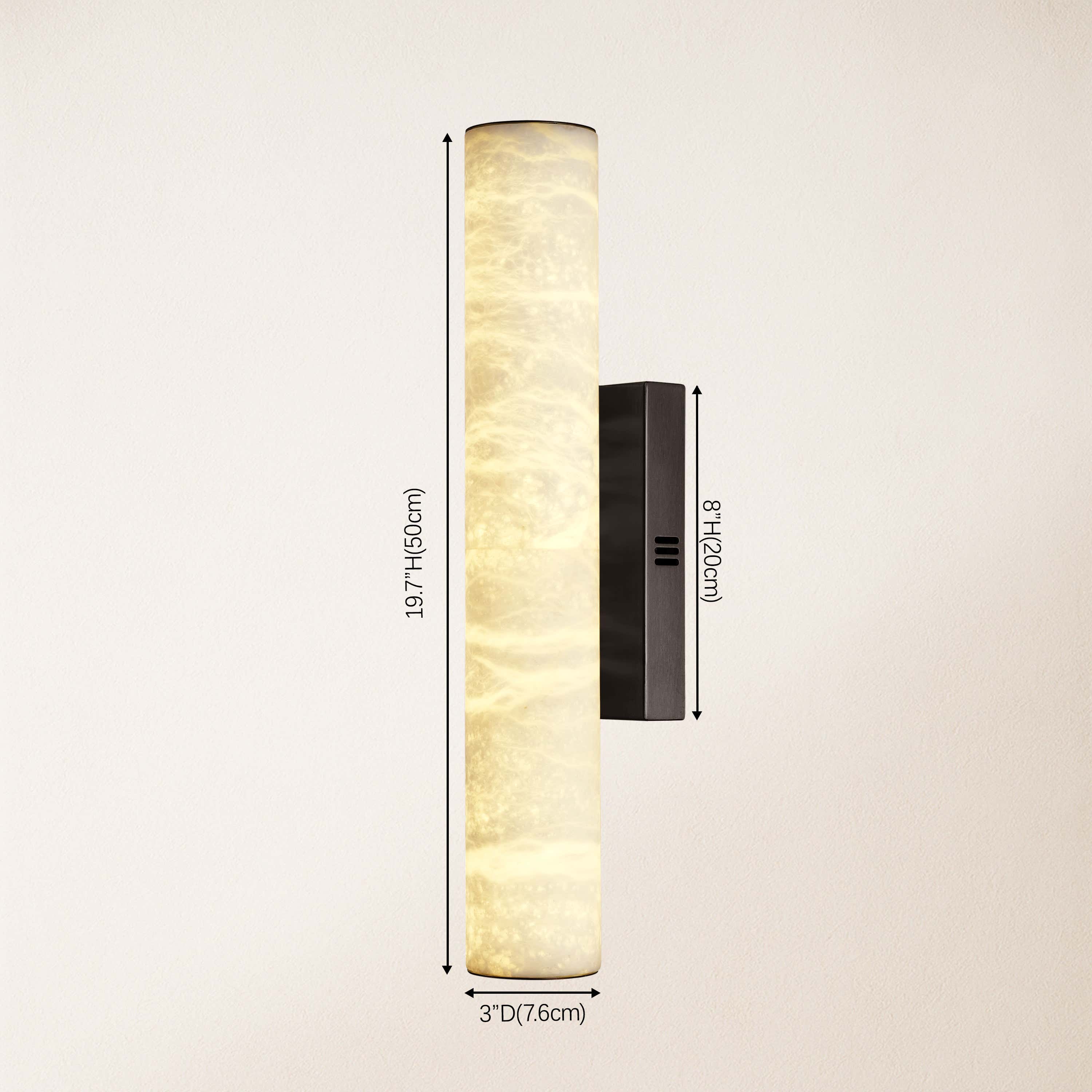 Sylvia Palladian Alabaster Wall Sconce 50cm H