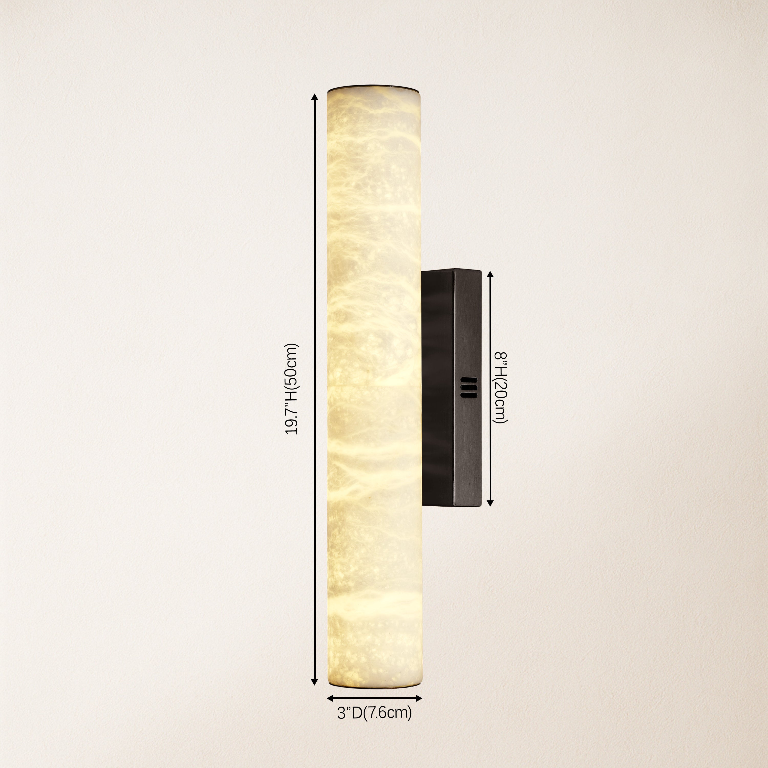 Sylvia Palladian Alabaster Wall Sconce 50cm H