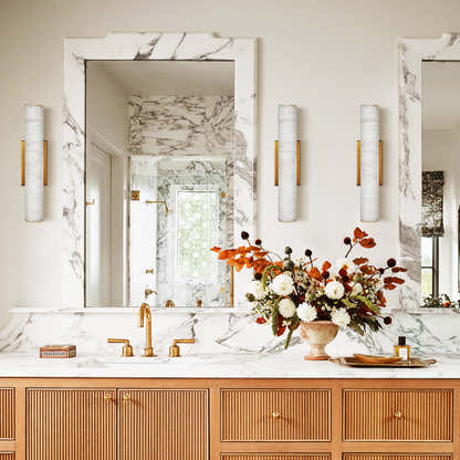 Sylvia Palladian Alabaster Wall Sconce 50cm H