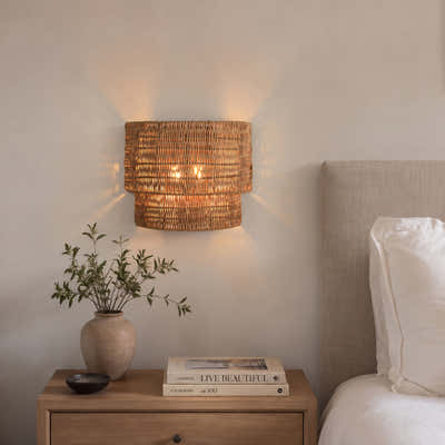 Cavana Rattan Wall Sconce#Finish_Gold