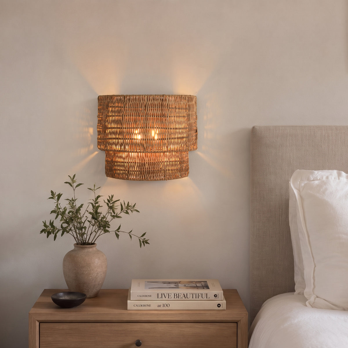 Cavana Rattan Wall Sconce#Finish_Gold