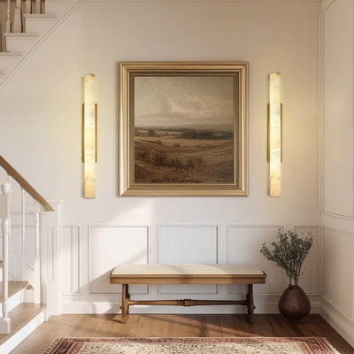 Sylvia Palladian Alabaster Wall Sconce 91cm H