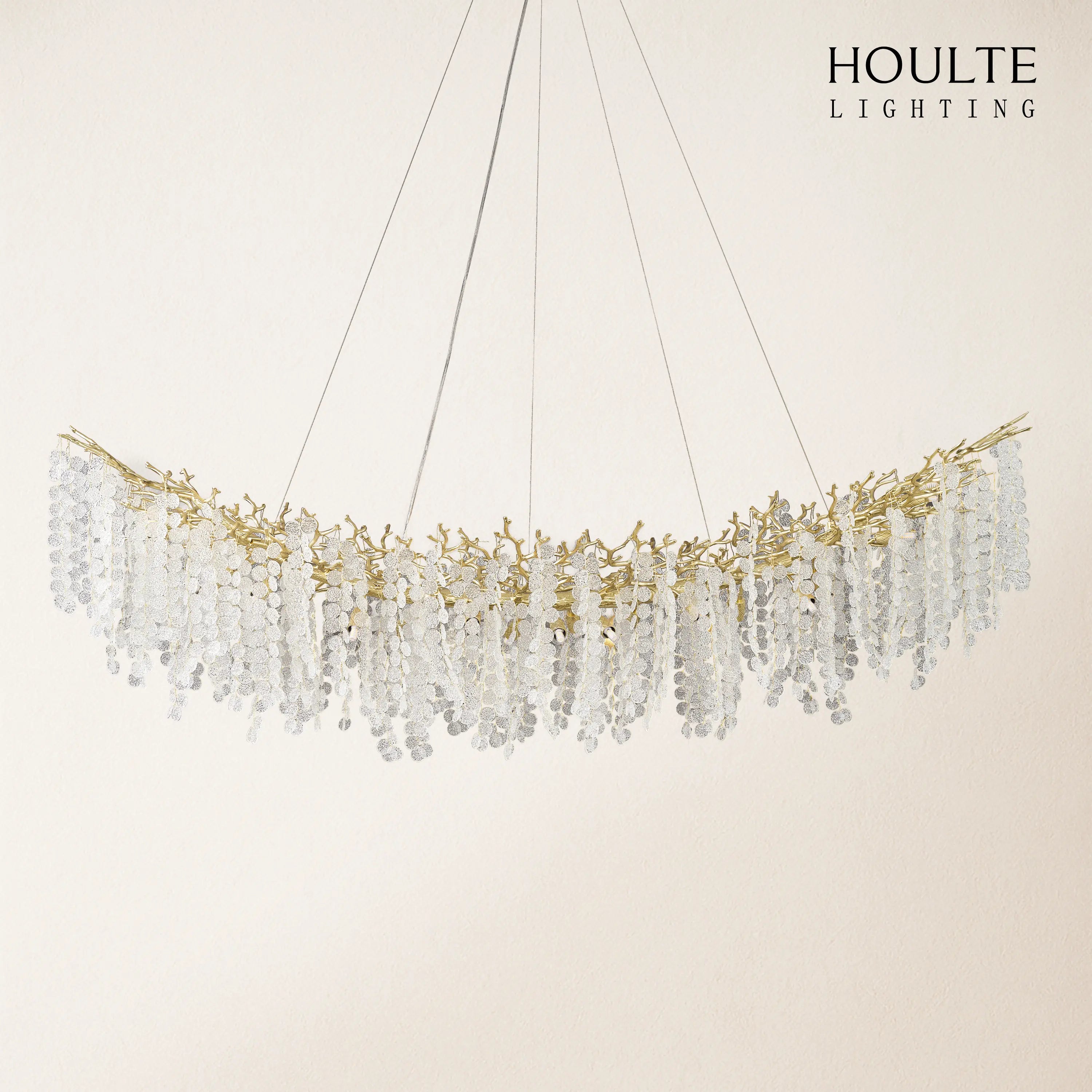Shiro Noda Crystal Tree Branch Linear Chandelier 72"