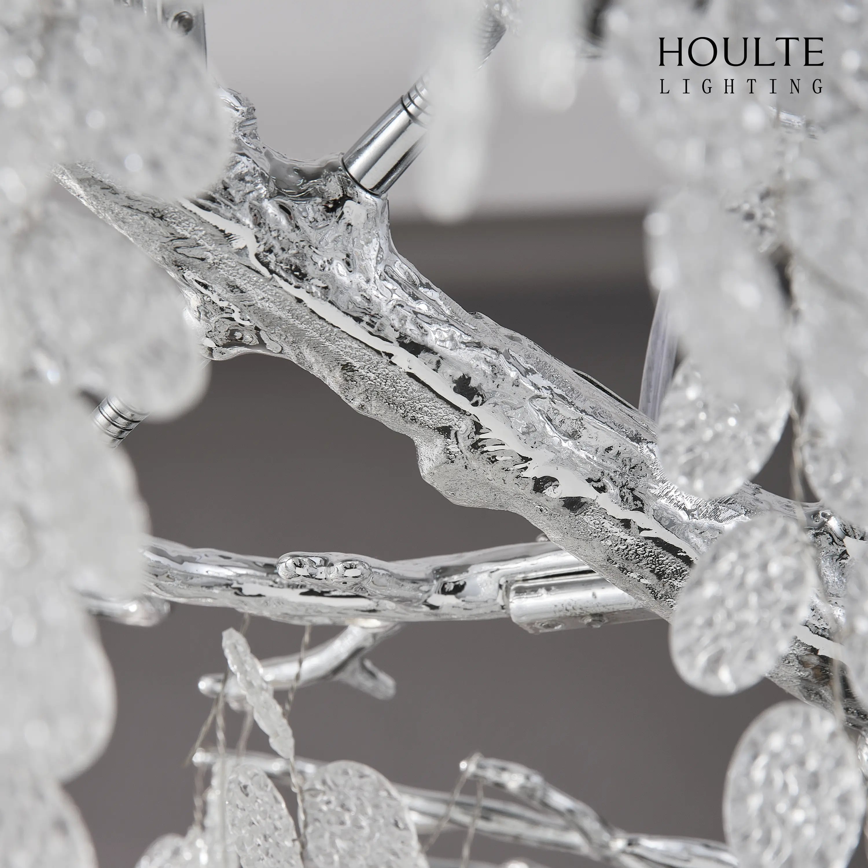 Shiro Noda Crystal Tree Branch Linear Chandelier 72"