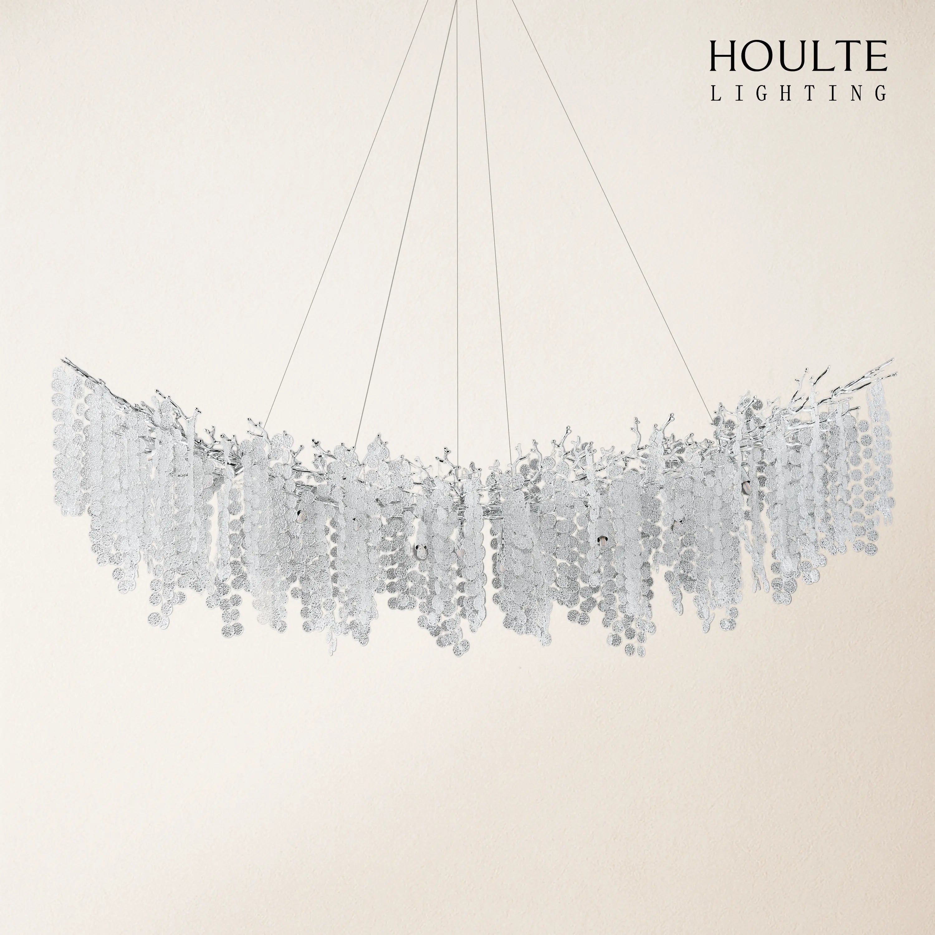 Shiro Noda Crystal Tree Branch Linear Chandelier 72"