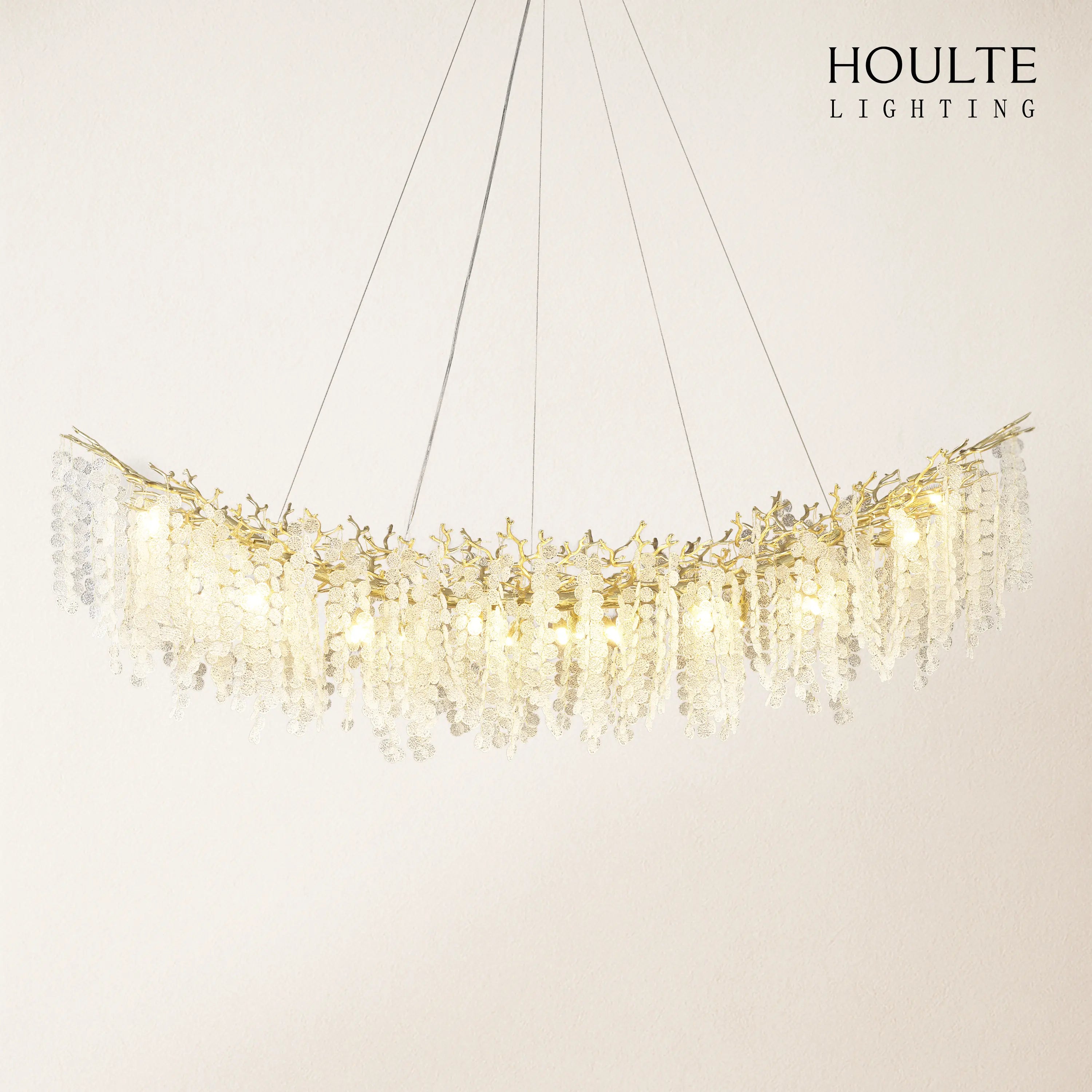 Shiro Noda Crystal Tree Branch Linear Chandelier 72"