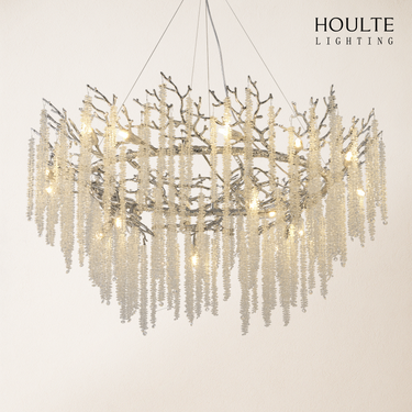 Snow Tree Branch Chandelier 47''D