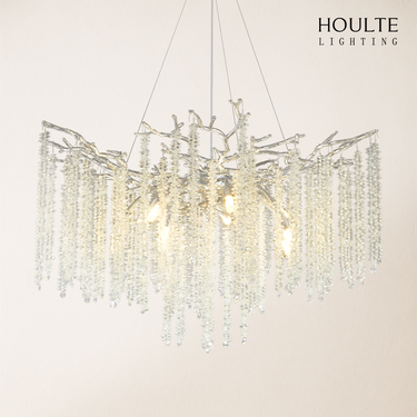 Snow Tree Branch Crystal Chandelier 30"D