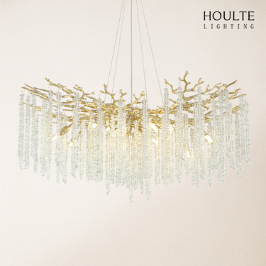 Snow Tree Branch Crystal Chandelier 40"D
