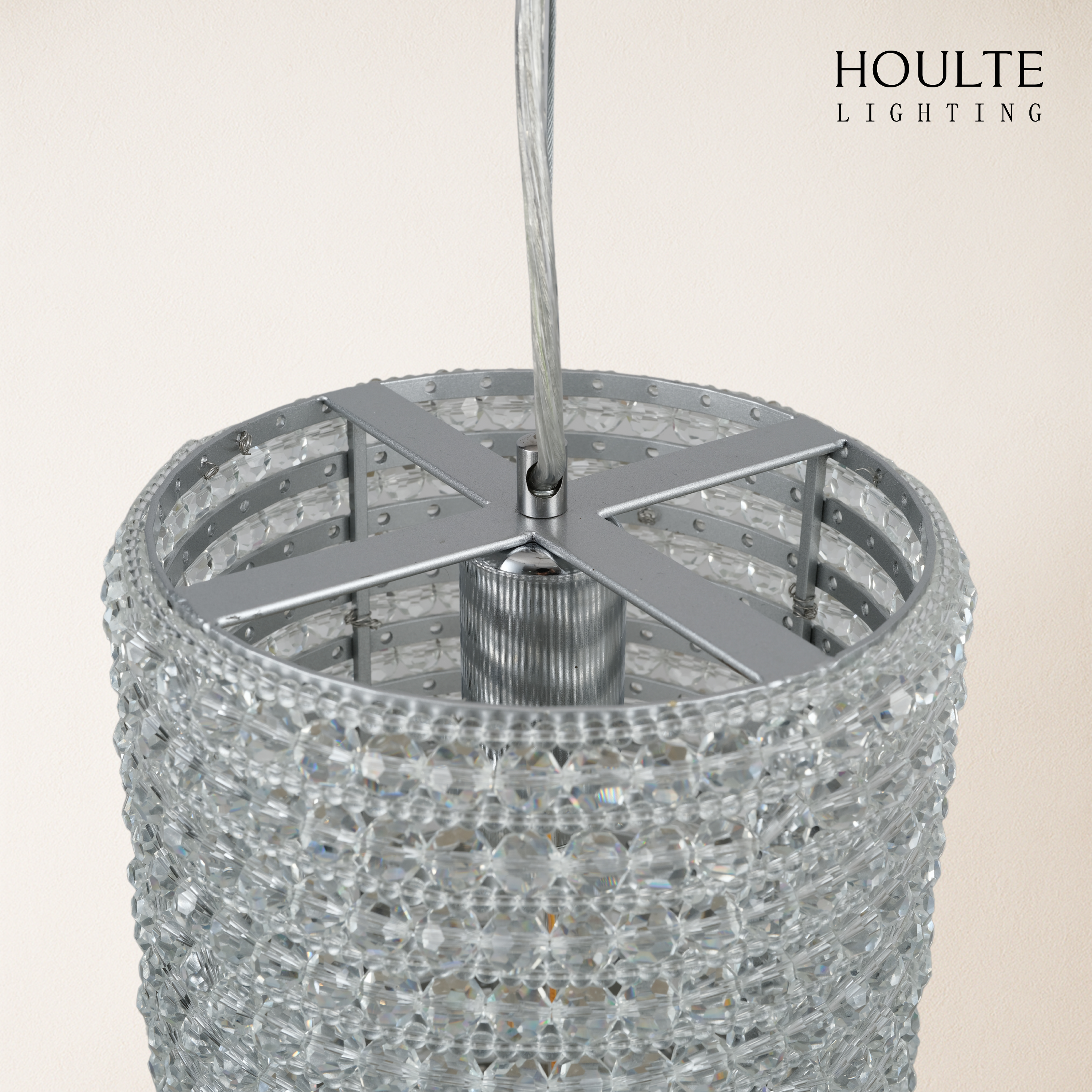 Stellar Beads Pendant Lights Smoke Clear 12"